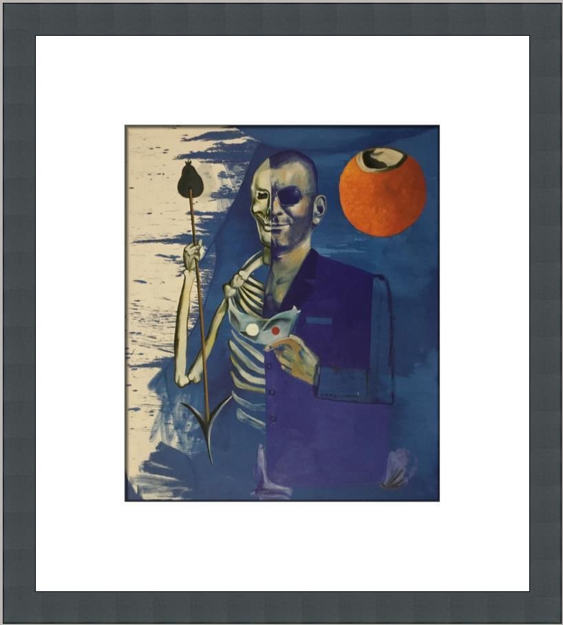 Martin Kippenberger Untitled Custom Framed Surrealist Print 1999: Martin Kippenberger Untitled Custom Framed Surrealist Print 1999 This stunning custom framed print by Martin Kippenberger features a surrealistic theme with figures, capturing the essence of art from