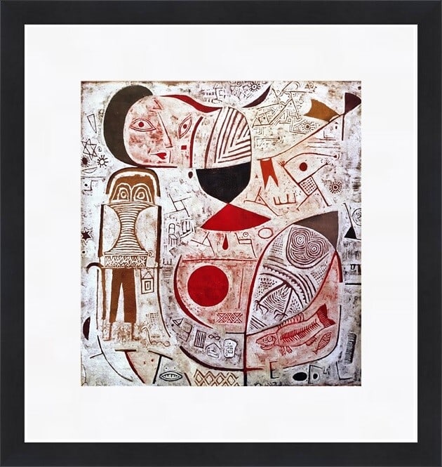 Paul Klee Printed Sheet with Picture Custom Framed Lithograph 1994 (1 of 1)