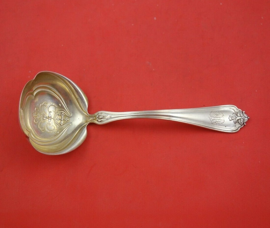 Whiting Duchess Sterling Silver Gravy Ladle 7 1/4 Inch Monogrammed (1 of 3)