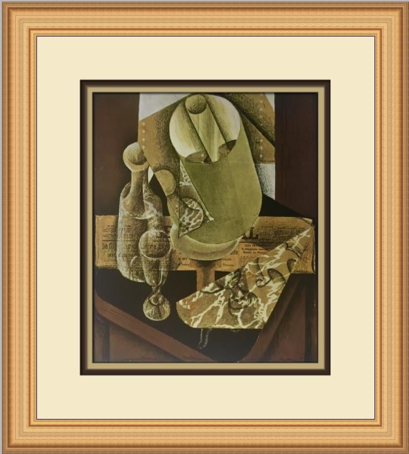 Juan Gris The Lamp Custom Framed Print 1977 Abstract Cubism: Juan Gris The Lamp Custom Framed Print 1977 Abstract Cubism Experience the captivating artistry of Juan Gris with this custom framed print titled "The Lamp." This piece showcases a beautiful blend of