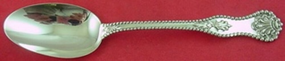 Dominick & Haff Charles II Sterling Silver Serving Spoon 8 1/4 Inch Antique: Dominick & Haff Charles II Sterling Silver Serving Spoon 8 1/4 Inch Antique This exquisite serving spoon, crafted by Dominick & Haff in the elegant Charles II pattern, showcases the timeless beauty of