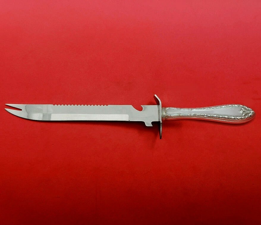 Dominick and Haff Marie Antoinette Sterling Silver Ham Slice 11 1/2" Custom Knife: Dominick and Haff Marie Antoinette Sterling Silver Ham Slice 11 1/2" Custom Knife This exquisite ham slice from the Marie Antoinette pattern, crafted by Dominick and Haff, features a sterling silver h