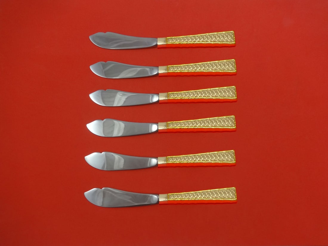 Golden Tradewinds International Sterling Silver 6pc Trout Knife Set: Golden Tradewinds International Sterling Silver 6pc Trout Knife Set Enhance your dining experience with the Golden Tradewinds by International Sterling Silver Trout Knife Set. This exquisite 6-piece s