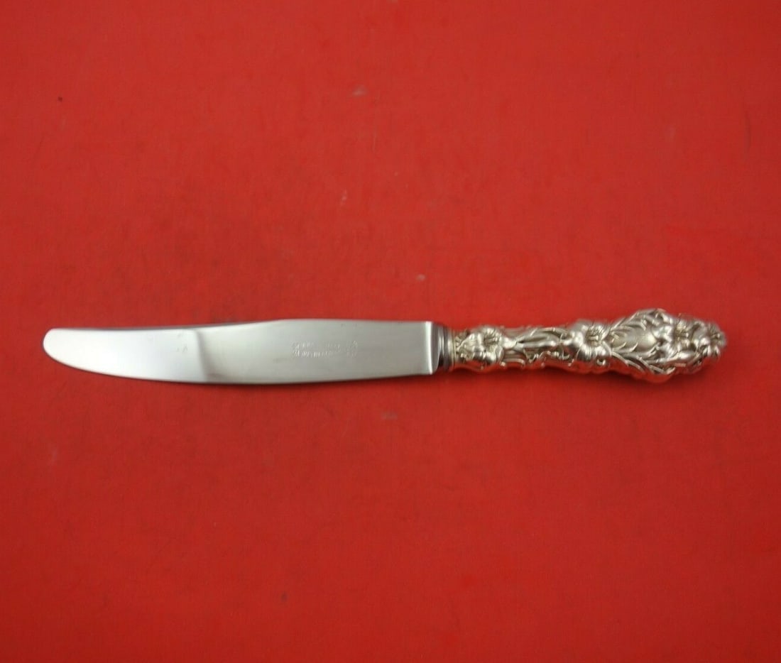 Whiting Lily Sterling Silver Knife 9 1/4 Modern Blade Fat Handle (1 of 3)