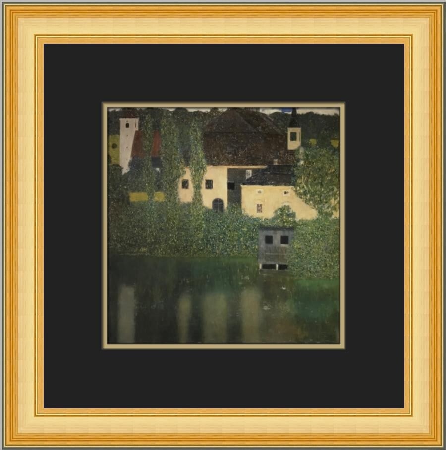 Gustav Klimt Schloss Kammer Custom Framed Print 19 x 19: Gustav Klimt Schloss Kammer Custom Framed Print 19 x 19 This exquisite custom framed print features Gustav Klimt's renowned artwork, "Schloss Kammer on the Attersee I." Measuring 19 inches by 19 inche