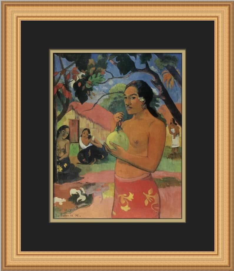 Paul Gauguin Where Are You Going Custom Framed Art Print 1982: Paul Gauguin Where Are You Going Custom Framed Art Print 1982 This stunning custom framed print titled "Where Are You Going" is crafted by renowned artist Paul Gauguin. Measuring 16 in height and 14 i