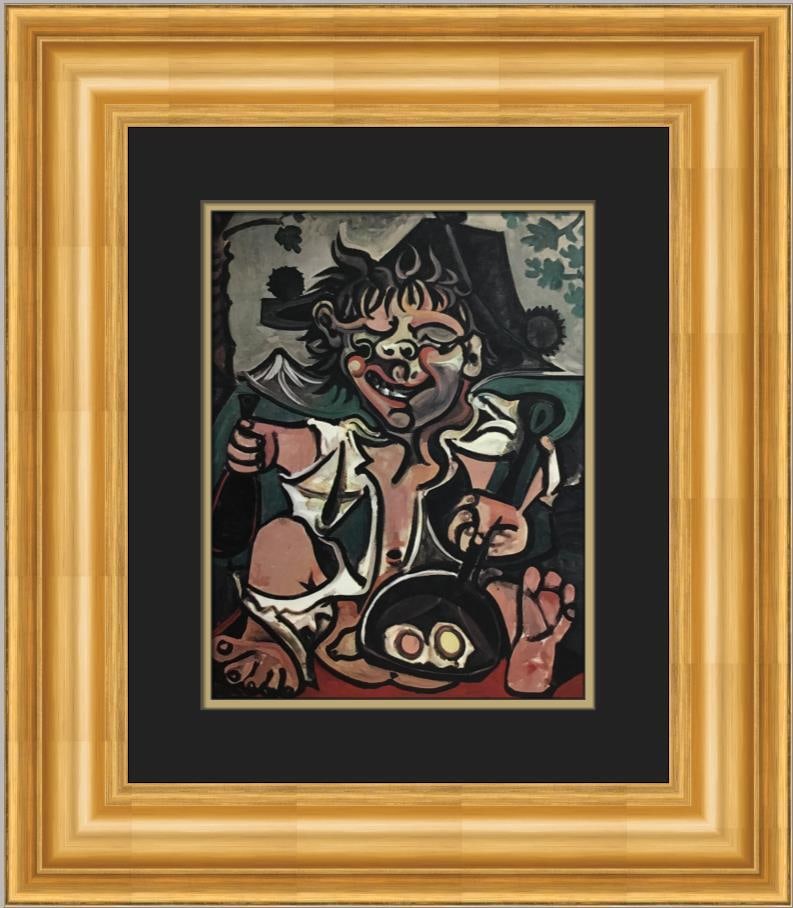Pablo Picasso Bobo After Murillo Custom Framed Print 21x19: Pablo Picasso Bobo After Murillo Custom Framed Print 21x19 Discover the artistic charm of Pablo Picasso's "Bobo After Murillo" in this custom framed print. This medium-sized artwork features a captiva