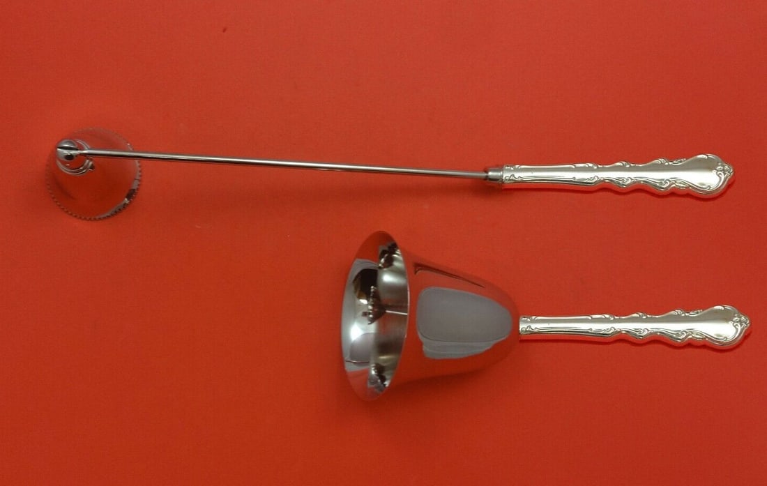 International Sterling Angelique 2pc Hostess Set Dinner Bell Candle Snuffer: International Sterling Angelique 2pc Hostess Set Dinner Bell Candle Snuffer Elevate your dining experience with the Angelique Hostess Set by International Sterling. This exquisite 2-piece set features