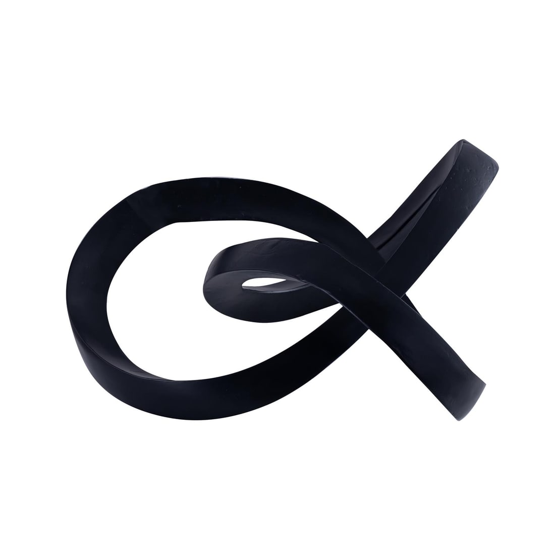 Contemporary Black Aluminum Ring Decor 8.5H 18W 17.5D: Contemporary Black Aluminum Ring Decor 8.5H 18W 17.5D This modern black aluminum ring decor is a striking piece that adds a contemporary touch to any space. Crafted from durable aluminum, it features