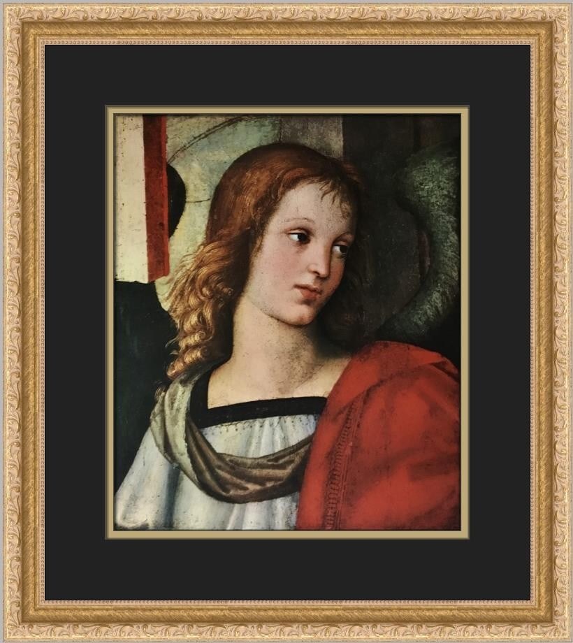 Raphael An Angel Custom Framed Print 16x16 High Renaissance Art: Raphael An Angel Custom Framed Print 16x16 High Renaissance Art This stunning custom framed print titled 'An Angel' by Raphael captures the essence of High Renaissance art. Measuring 16 in x 16 in, th