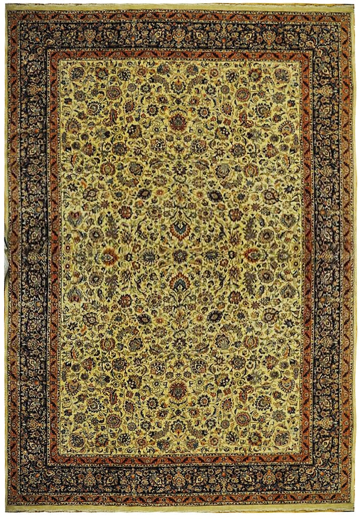 Luxurious 13.3 x 19.2 Ivory Wool Silk Persian Tabriz Area Rug: Luxurious 13.3 x 19.2 Ivory Wool Silk Persian Tabriz Area Rug Free continental US Shipping Introducing the exquisite 13'3" x 19'2" Ivory Wool & Silk High-end Persian Tabriz Rug, a true embodiment of l