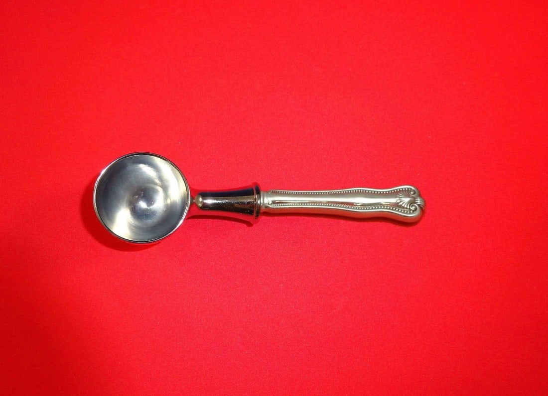 Frank Smith Newport Shell Sterling Silver Coffee Scoop 6 Inch: Frank Smith Newport Shell Sterling Silver Coffee Scoop 6 Inch This exquisite coffee scoop, designed by Frank Smith, features a stunning Newport Shell pattern, crafted from sterling silver with a chrom