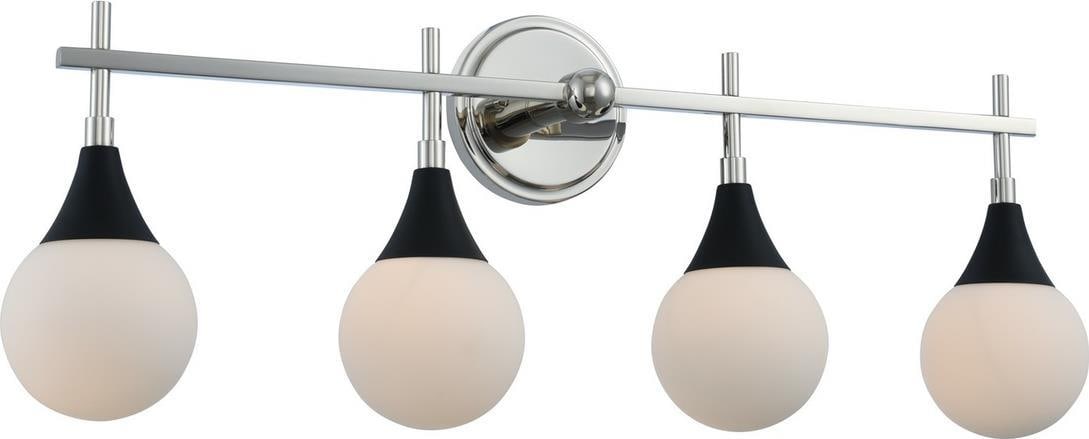 Kalco Bogart Matte Black Bath Light with Nickel Accents Dimmable: Kalco Bogart Matte Black Bath Light with Nickel Accents Dimmable Illuminate your space with this stylish matte black bath light featuring elegant nickel accents. Designed for indoor use, it combines c