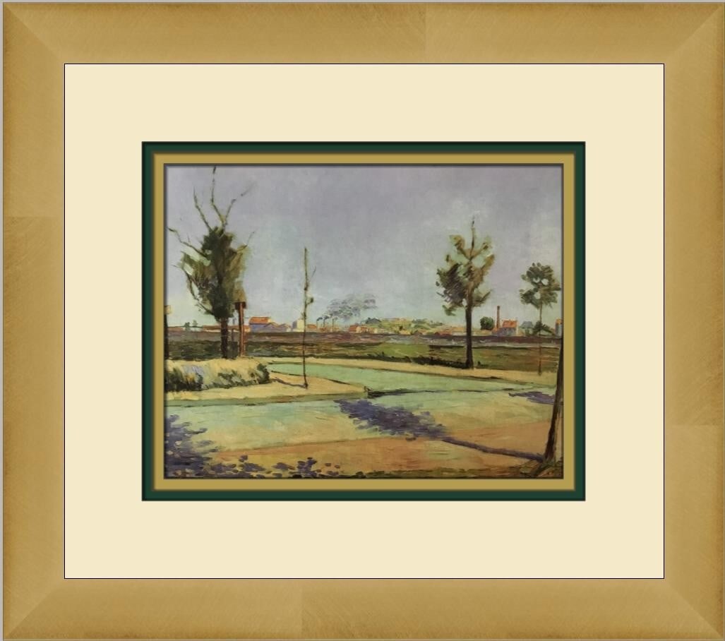 Paul Signac The Road to Gennevilliers Custom Framed Impressionist Print: Paul Signac The Road to Gennevilliers Custom Framed Impressionist Print This stunning custom framed print features "The Road to Gennevilliers" by Paul Signac, a beautiful representation of Impressioni