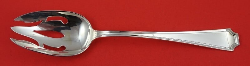 Durgin-Gorham Fairfax Sterling Silver Slotted Serving Spoon 8.5": Durgin-Gorham Fairfax Sterling Silver Slotted Serving Spoon 8.5" This elegant slotted serving spoon is part of the Fairfax pattern by Durgin-Gorham, crafted from high-quality sterling silver. Original