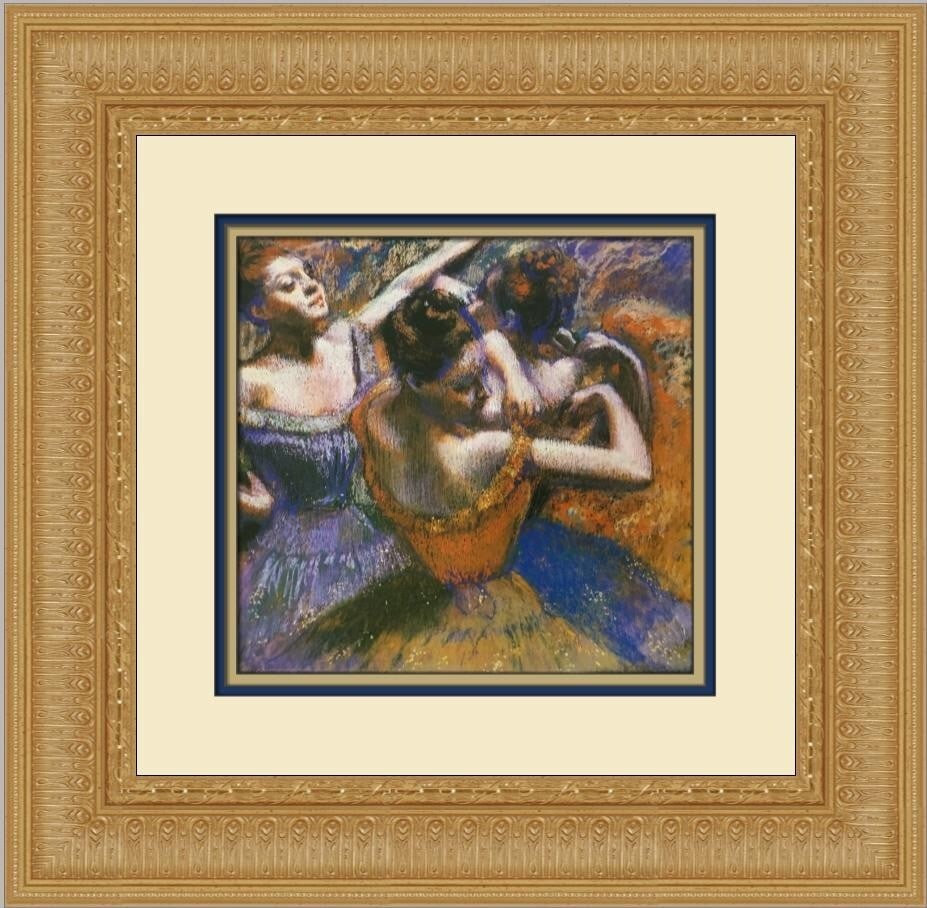 Edgar Degas Dancers Custom Framed Lithograph Art Print 18x18: Edgar Degas Dancers Custom Framed Lithograph Art Print 18x18 This captivating custom framed print features Edgar Degas's renowned work titled "Dancers," showcasing the elegance and grace of ballet. Pr