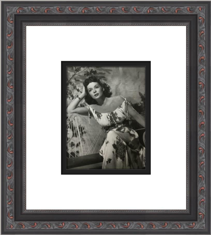 Lili Palmer Black & White Reproduction Print Custom Framed 10 x 11: Lili Palmer Black & White Reproduction Print Custom Framed 10 x 11 This newly custom framed black and white print features an image size of 4" x 5" and is elegantly presented in a 10" x 11" frame. The