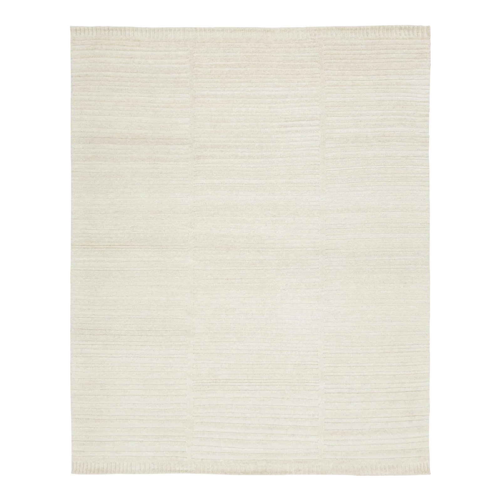 Hand-Knotted Contemporary Ivory Wool Rug 8' x 10': Hand-Knotted Contemporary Ivory Wool Rug 8' x 10' Elevate your living space with this exquisite Moroccan-style wool rug. Hand-knotted with care, it features a stunning modern design highlighted by a n