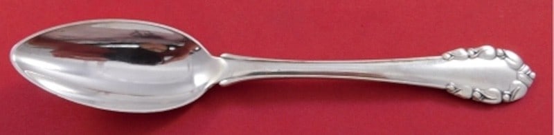 Sterling Silver Grapefruit Spoon Lily of the Valley Pattern 6 Inch: Sterling Silver Grapefruit Spoon Lily of the Valley Pattern 6 Inch This is a Georg Jensen sterling silver grapefruit spoon from Denmark, featuring the Lily of the Valley pattern. The spoon measures 6
