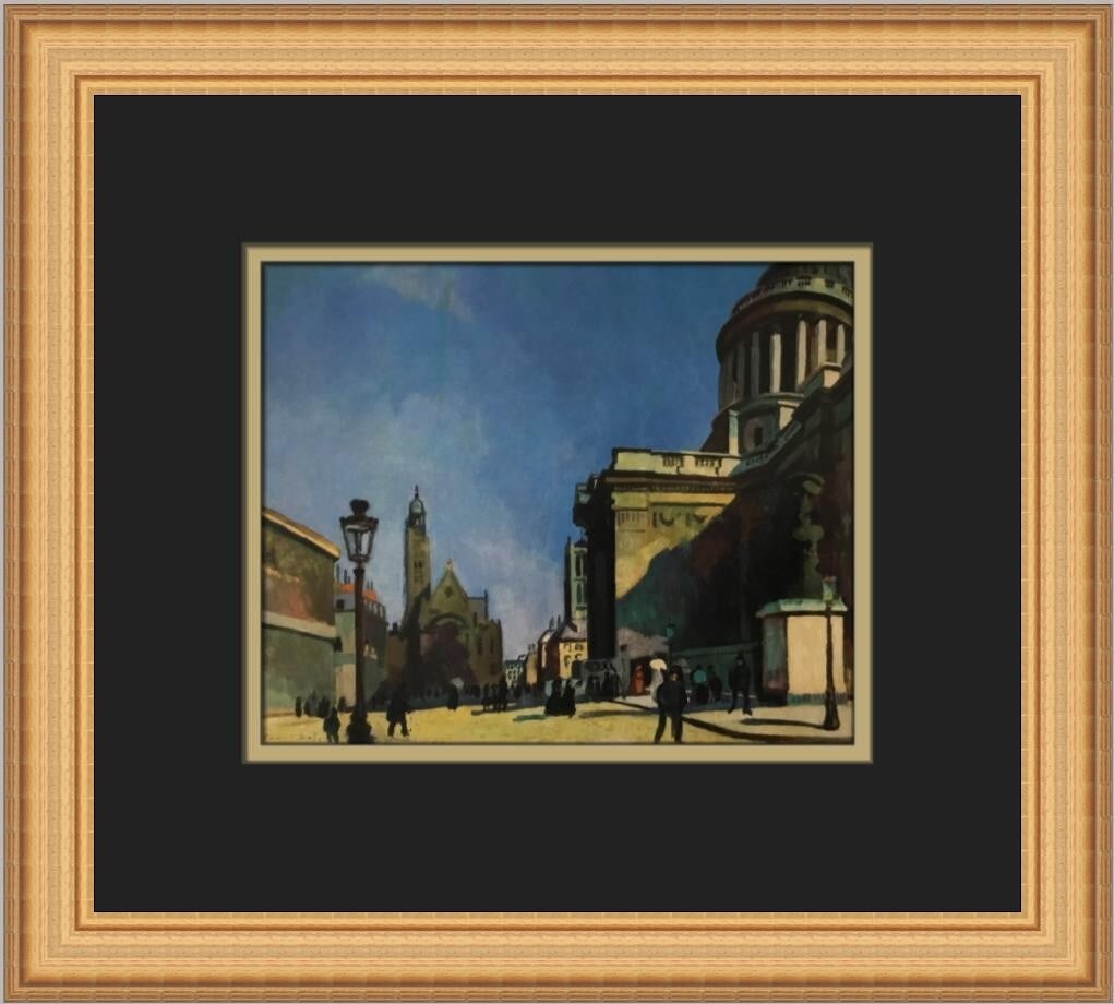 Raoul Duffy The Pantheon Custom Framed Print 12 x 14 Impressionism: Raoul Duffy The Pantheon Custom Framed Print 12 x 14 Impressionism This exquisite custom framed print features "The Pantheon and Saint-Etiene-du-Mont" by renowned artist Raoul Duffy. Measuring 12 inch