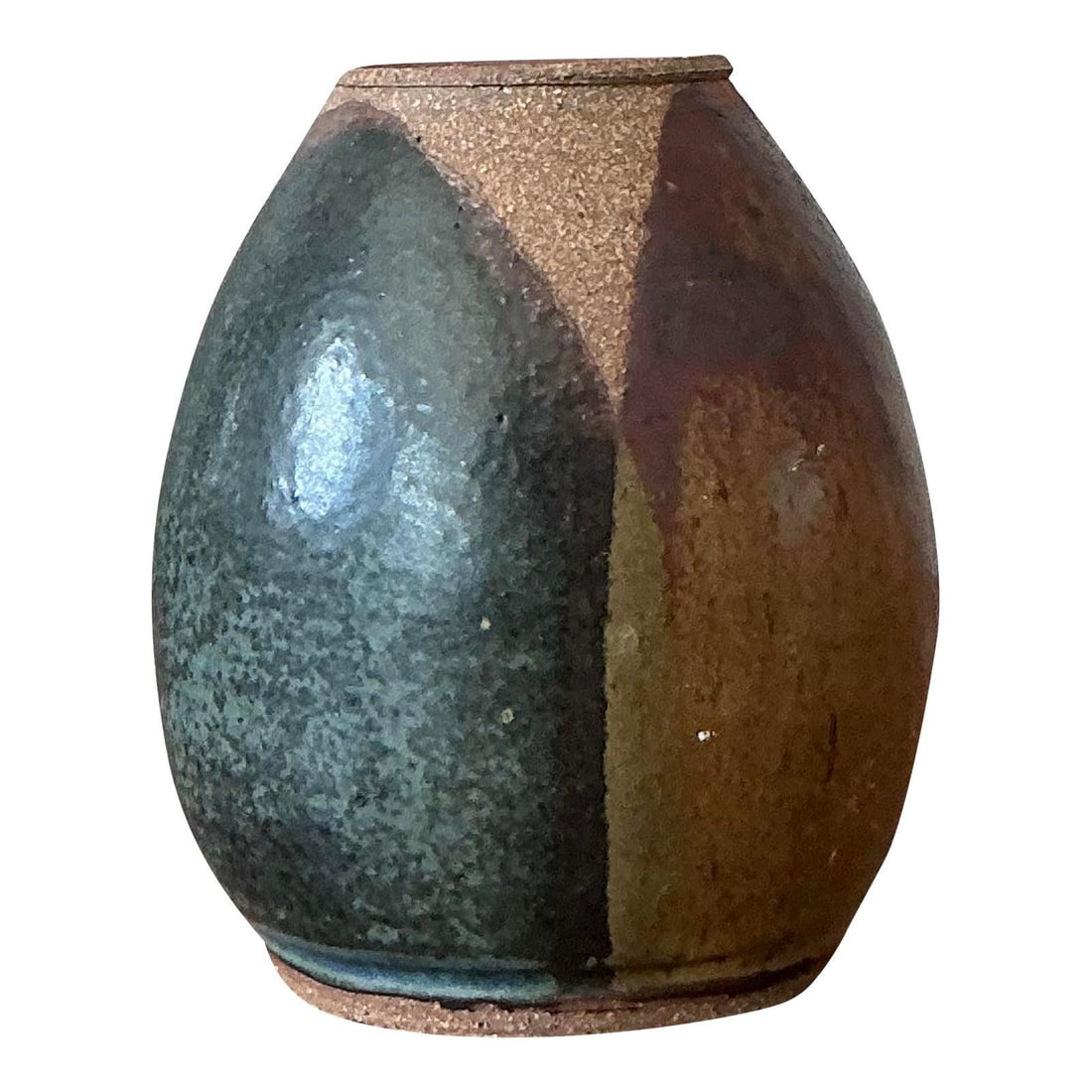 6.5" Studio Pottery Vase with Earthy Glazes and Boho Style (1 of 8)