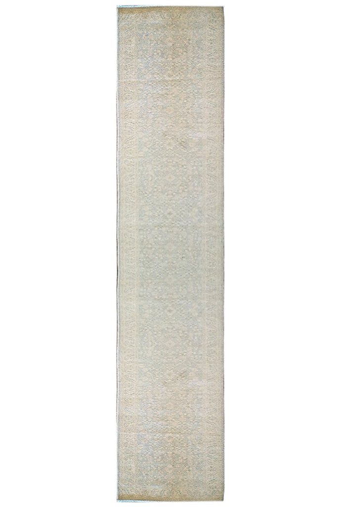Handmade 2.7 x 18 Chobi Peshawar Ziglar Wool Runner Carpet: Handmade 2.7 x 18 Chobi Peshawar Ziglar Wool Runner Carpet Free continental US Shipping Introduce timeless elegance to your home with this exquisite 18-foot long handmade runner, crafted in the Chobi