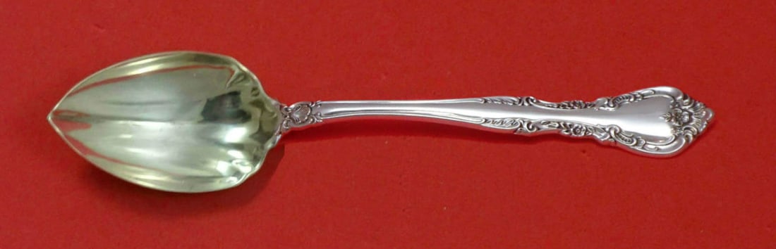Gorham Alencon Lace Sterling Silver Grapefruit Spoon Custom Fluted 5 3/4: Gorham Alencon Lace Sterling Silver Grapefruit Spoon Custom Fluted 5 3/4 This exquisite grapefruit spoon features the Alencon Lace pattern by Gorham, crafted from high-quality sterling silver. Measuri