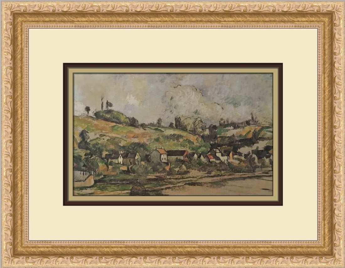 Paul Cezanne Auvers from the Harme Valley Custom Framed Print 11 x 15: Paul Cezanne Auvers from the Harme Valley Custom Framed Print 11 x 15 This exquisite custom framed print features Paul Cezanne's renowned artwork "Auvers from the Harme Valley." Measuring 11 inches in