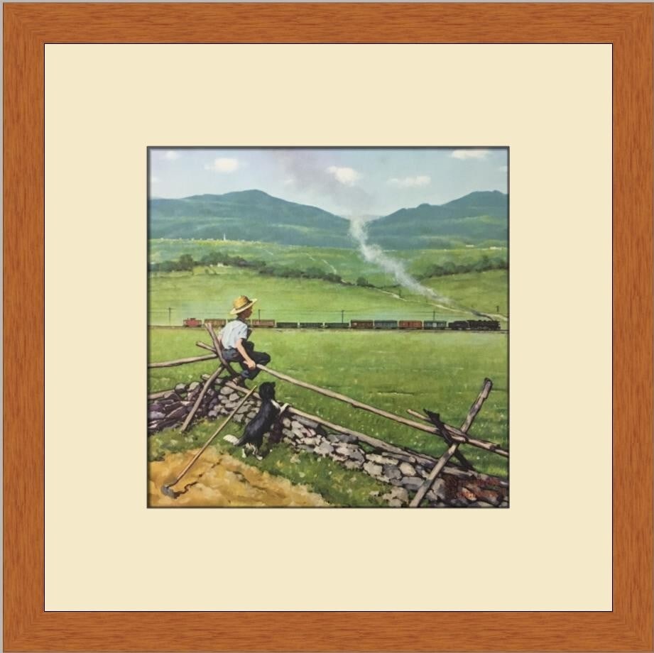 Norman Rockwell The Dreamer Custom Framed Print 1971 Americana Art: Norman Rockwell The Dreamer Custom Framed Print 1971 Americana Art This stunning custom framed print titled "The Dreamer" by renowned artist Norman Rockwell captures the essence of Americana Realism.