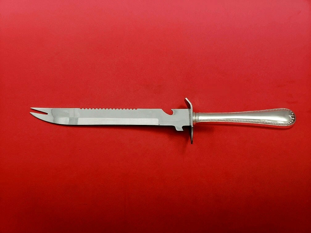 Gorham Newcastle Sterling Silver Ham Slice Knife 11 1/2" Custom: Gorham Newcastle Sterling Silver Ham Slice Knife 11 1/2" Custom Presenting the Newcastle by Gorham Sterling Silver Ham Slice, a beautifully crafted serving knife that combines elegance with functional