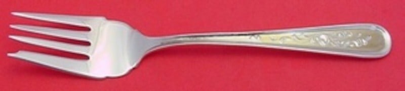 Kirk Golden Calvert Sterling Silver Salad Fork 6.25 Inch Flatware: Kirk Golden Calvert Sterling Silver Salad Fork 6.25 Inch Flatware This elegant salad fork showcases the Golden Calvert Engraved pattern by Kirk, crafted from high-quality sterling silver. Measuring 6