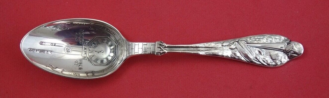 Reed and Barton Nursery Rhyme Sterling Silver Child's Spoon with Stork: Reed and Barton Nursery Rhyme Sterling Silver Child's Spoon with Stork This charming child's spoon, crafted from sterling silver, features the delightful Nursery Rhyme pattern, showcasing a stork desi