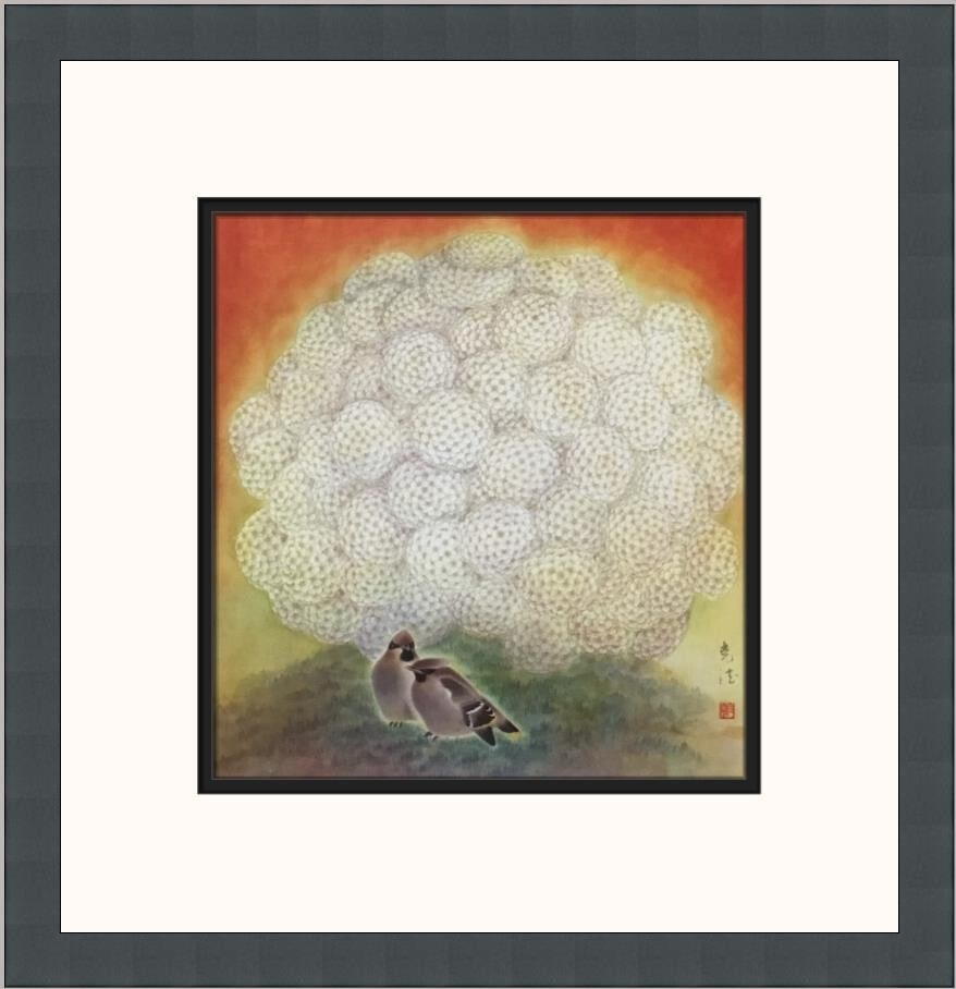 Jia Kede Peaceful Spring 1997 Custom Framed Print Birds Flowers Art: Jia Kede Peaceful Spring 1997 Custom Framed Print Birds Flowers Art Experience the serene beauty of 'Peaceful Spring,' a captivating print by artist Jia Kede. This medium-sized artwork features a deli