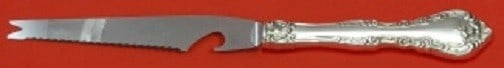 Gorham Alencon Lace Sterling Silver Custom Bar Knife 9 1/8": Gorham Alencon Lace Sterling Silver Custom Bar Knife 9 1/8" This exquisite Alencon Lace Bar Knife by Gorham showcases a beautiful pattern and exceptional craftsmanship. Made from sterling silver, this