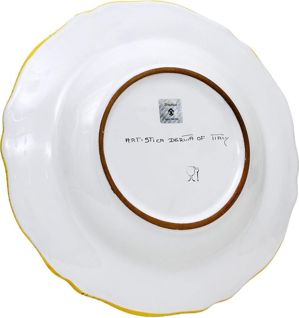 Italian Style 13 Inch Faenza Charger Platter: Italian Style 13 Inch Faenza Charger Platter This exquisite Faenza Platter combines functionality and elegance, making it perfect for both display and serving. Crafted in an Italian style, it features