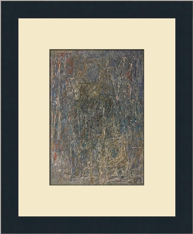 Charles Seliger Circean Night Framed Print Abstract Art 2004: Charles Seliger Circean Night Framed Print Abstract Art 2004 This exquisite print titled "Circean Night" by artist Charles Seliger showcases a stunning abstract expressionist style. Measuring 12 in. b