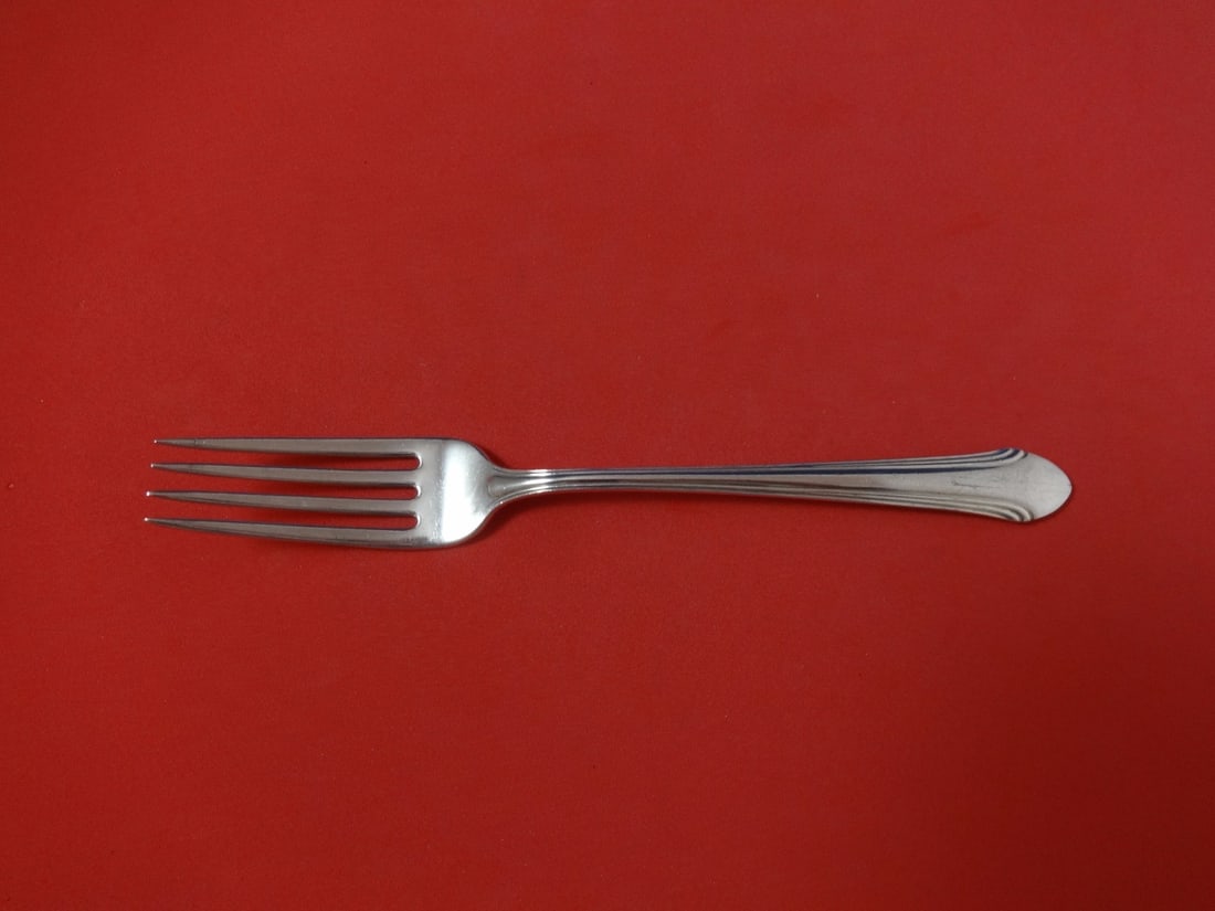Alvin Romantique Sterling Silver Fork 7 1/8" Elegant Dining Piece: Alvin Romantique Sterling Silver Fork 7 1/8" Elegant Dining Piece This stunning sterling silver fork features the elegant Romantique pattern by Alvin. Measuring 7 1/8" in length, this piece is perfect