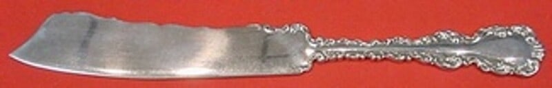 Whiting Louis XV Sterling Silver Fish Knife 8 Inch Monogrammed: Whiting Louis XV Sterling Silver Fish Knife 8 Inch Monogrammed This exquisite fish knife features a flat handle design in the elegant Louis XV pattern by Whiting. Made entirely of sterling silver, thi