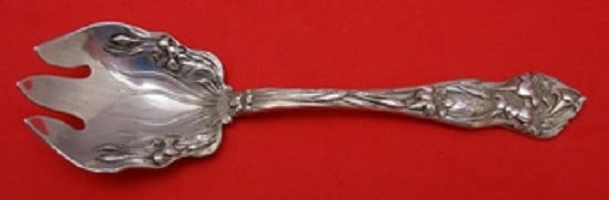 Watson Sterling Silver Lily Ice Cream Fork 5 1/8 Fancy Fluted: Watson Sterling Silver Lily Ice Cream Fork 5 1/8 Fancy Fluted Indulge in a delightful dessert experience with this exquisite ice cream fork from the renowned Lily pattern by Watson. Crafted from high-