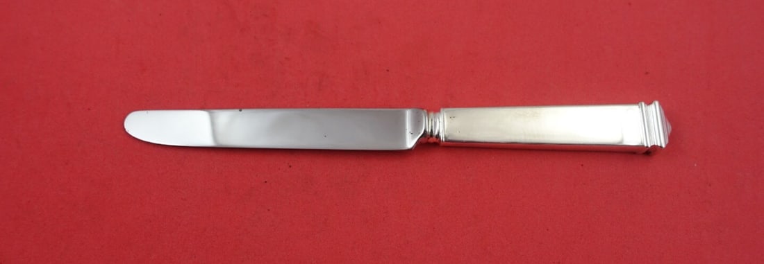 Tiffany & Co Hampton Sterling Silver Tea Knife 7.5 Inch: Tiffany & Co Hampton Sterling Silver Tea Knife 7.5 Inch Presenting a stunning Hampton by Tiffany & Co. sterling silver tea knife, featuring a hollow handle and a stainless steel blade. This piece, mea
