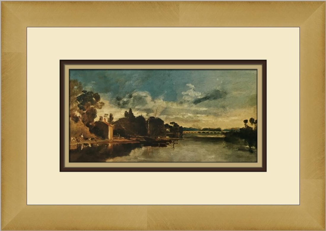 Joseph Mallord William Turner The Thames near Walton Bridges Framed Print: Joseph Mallord William Turner The Thames near Walton Bridges Framed Print This stunning print titled "The Thames near Walton Bridges" is a beautiful representation of Impressionism by the renowned art