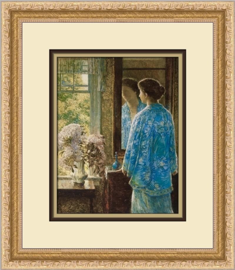 Childe Hassam Twenty-Sixth of June Print Custom Framed 15x13: Childe Hassam Twenty-Sixth of June Print Custom Framed 15x13 This exquisite custom framed print showcases Childe Hassam's stunning work titled "Twenty-Sixth of June in Old Lyme." Created in 2004, this