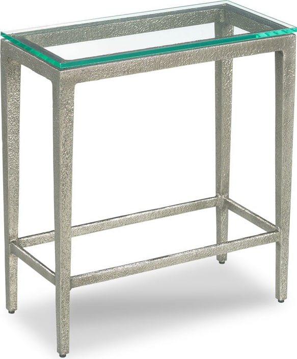Woodbridge Piers Contemporary Textured Silver Metal Drink Table 21H 9W 19D: Woodbridge Piers Contemporary Textured Silver Metal Drink Table 21H 9W 19D Enhance your living space with this contemporary silver metal drink table, perfect for small areas. Featuring a textured silv
