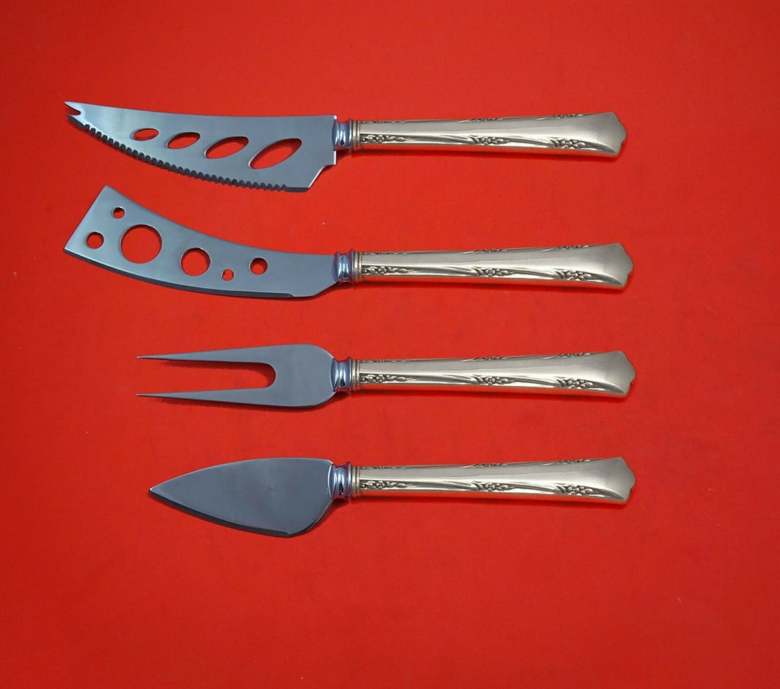 Gorham Greenbrier Sterling Silver 4-Piece Charcuterie Set Deluxe Hostess Collection: Gorham Greenbrier Sterling Silver 4-Piece Charcuterie Set Deluxe Hostess Collection Enhance your entertaining experience with this exquisite Greenbrier by Gorham Sterling Silver Deluxe Charcuterie Set