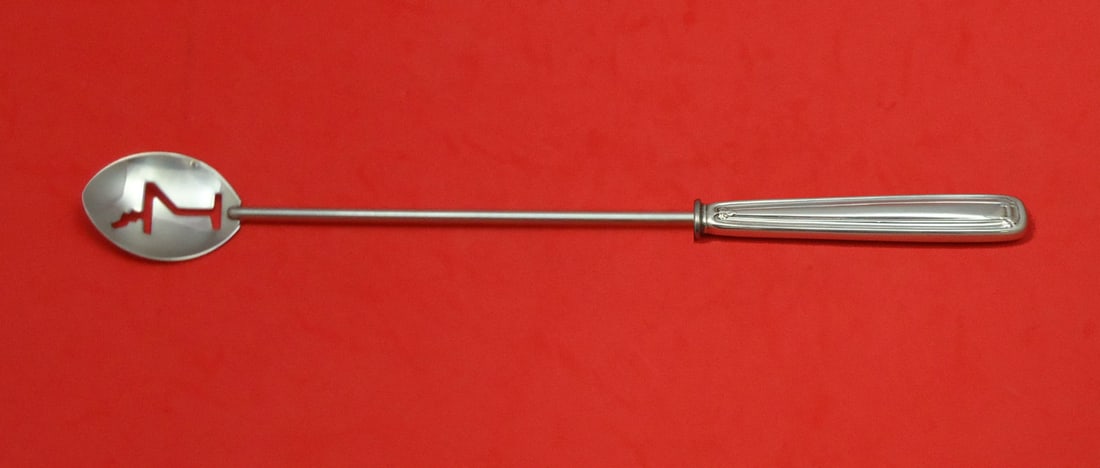 Tiffany & Co. Custom Made 10 Inch Sterling Silver Martini Spoon Saint Dunstan: Tiffany & Co. Custom Made 10 Inch Sterling Silver Martini Spoon Saint Dunstan This exquisite martini spoon, custom made in the Saint Dunstan pattern by Tiffany & Co., features a sterling silver hollow