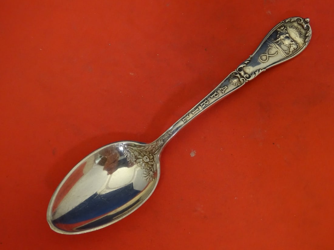 Gorham Zodiac Sterling Silver Teaspoon April Taurus 5 7/8 Inch (1 of 4)