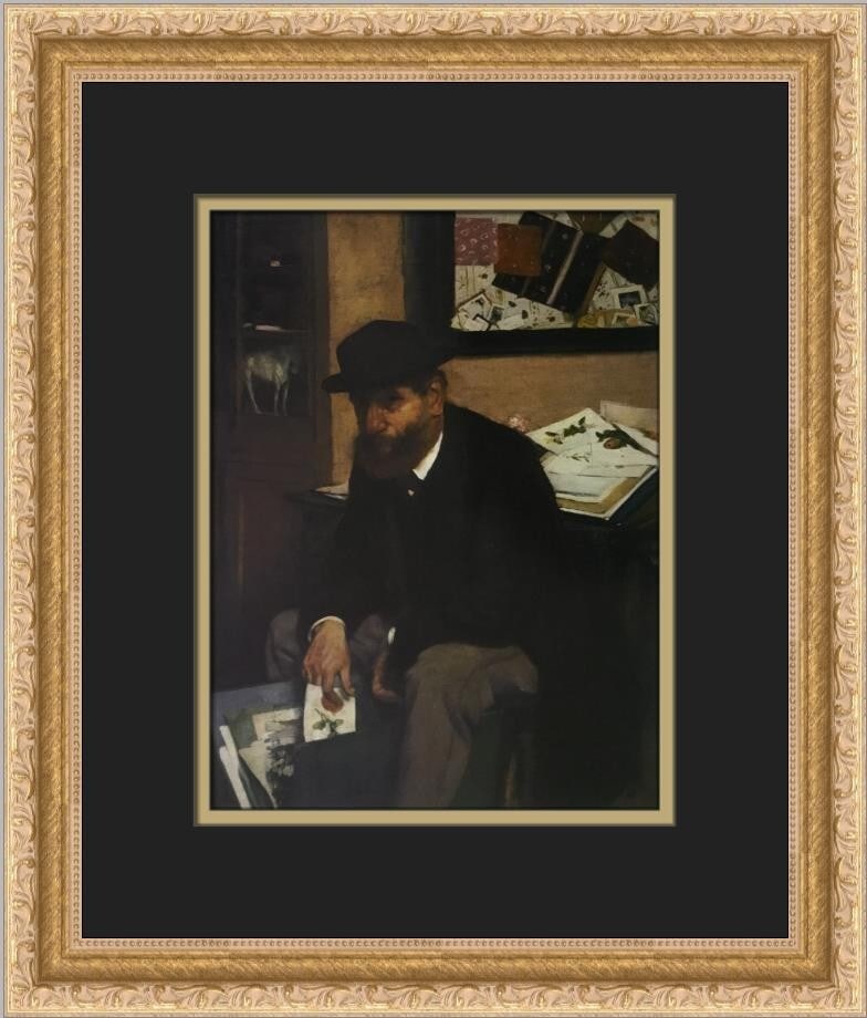 Edgar Degas The Collector of Prints Custom Framed 15 x 13 Print (1 of 2)