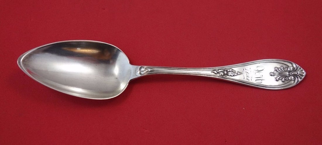 Koehler & Ritter Eugenia Josephine Sterling Silver Teaspoon 6 1/8" Monogrammed: Koehler & Ritter Eugenia Josephine Sterling Silver Teaspoon 6 1/8" Monogrammed This exquisite 6 1/8" Eugenia, also known as Josephine, sterling silver teaspoon by Koehler & Ritter is a fine addition t