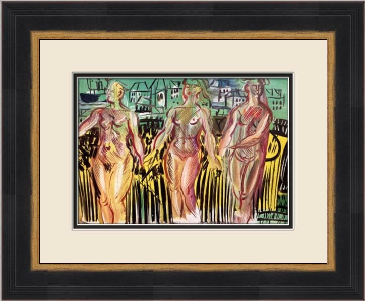 Raoul Dufy The Seie Framed Print 1984 Expressionism Art: Raoul Dufy The Seie Framed Print 1984 Expressionism Art This stunning framed print titled 'The Seie' by renowned artist Raoul Dufy showcases a captivating expressionist style, featuring nude figures.