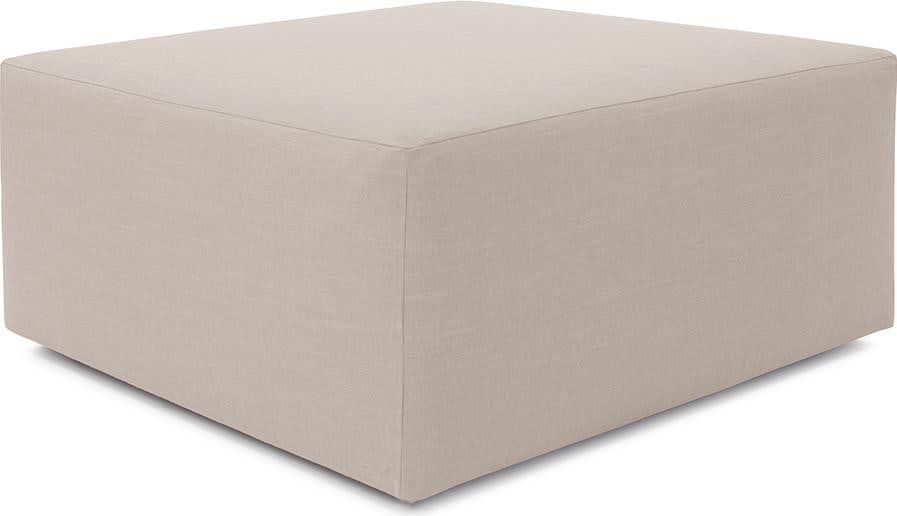 Howard Elliott Ultimate Linen Slub Square Ottoman in Brown (1 of 5)